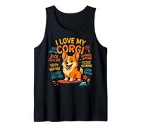 Dog Lovers Cute Funny Corgi I Love My Corgi Camiseta sin Mangas
