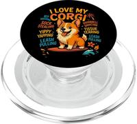 Dog Lovers Cute Funny Corgi I Love My Corgi PopSockets PopGrip para MagSafe