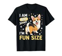 Dog Lovers Cute I'm Not Short I'm Fun Size Funny Corgi Camiseta