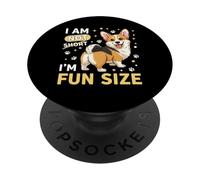 Dog Lovers Cute I'm Not Short I'm Fun Size Funny Corgi PopSockets PopGrip Adhesivo
