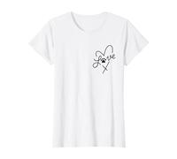 Dog Lover's Minimalist Doodle, Heart Dog Paw, I Love My Dogs Camiseta