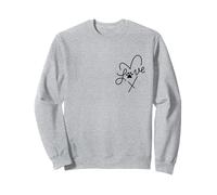 Dog Lover's Minimalist Doodle, Heart Dog Paw, I Love My Dogs Sudadera