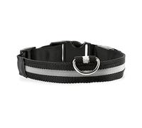Dog Luminous Collar Cats Collar Dog Luminous Collar Teddy Golden Retriever Samoyed Dog Pet Supplies (Black Small)