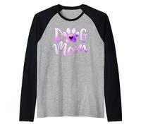 Dog Mamma Paw Love Rescue Dogs, Linda Madre Camiseta Manga Raglan