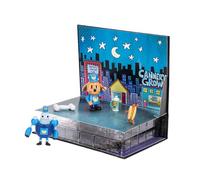 Dog Man Book Reveal Playset Playset Figuras articuladas Robo Chief de 6 cm con Accesorios de Spray y Perrito Caliente para Juego narrativo.