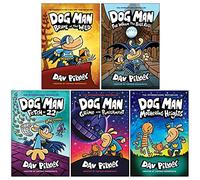Dog Man Series 6-10 Collection 5 Books Set By Dav Pelkey (Brawl of the Wild, For Whom the Ball Rolls, Fetch-22, Grime and Punishment, Mothering Heights)