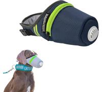 Dog Mask, Reusable Breathable Dog Air Filter Mask,Adjustable Gas Face,Muzzle for Large and Small Dogs (Dark Blue,L)