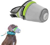 Dog Mask, Reusable Breathable Dog Air Filter Mask,Adjustable Gas Face,Muzzle for Large and Small Dogs (Gray,L)