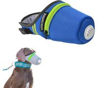 Dog Mask, Reusable Breathable Dog Air Filter Mask,Adjustable Gas Face,Muzzle for Large and Small Dogs (Blue,S)