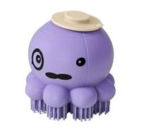 Dog Massage Brush with Soap, Multi-Functional Dog Grooming Tool, Bath Brush for Short Haired Dogs, Gentle Pet Hair Removal Brush, Dog Scrubbing Brush with Handle, Dog Bathing Tool for All Breeds