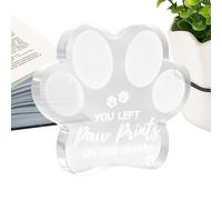 Dog Memorial,Decoración de Reflexión de Luz Acrílica Clara,Regalo Conmemorativo del Perro - for Family Friends Puppy Kitten Cat Home Interior Office