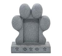 Dog Memorial Stone, Pet Grave Marker, Outdoor Paw Tombstone, Responsive Weatherproof Resin Frame, Interactive Decorative Garden Salute, Remembrance Keepsake for Cat or Dogs Loss 5.79x3.15x7.09 Inches