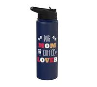 Dog Mom Coffee Lover Cute Pet Owner Mother's Day Birthday Stainless Steel Insulated Water Bottle