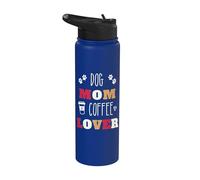 Dog Mom Coffee Lover Cute Pet Owner Mother's Day Birthday Stainless Steel Insulated Water Bottle