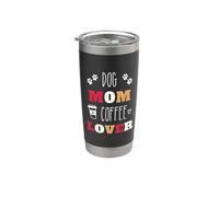 Dog Mom Coffee Lover Cute Pet Owner Mother's Day Birthday Vaso térmico de acero inoxidable de doble pared