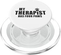 Dog Mom Dad Therapy Pet Lover - Mi Terapeuta Tiene Cuatro Patas PopSockets PopGrip para MagSafe