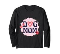 Dog Mom Heart and Paw Prints Graphic Manga Larga