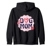 Dog Mom Heart and Paw Prints Graphic Sudadera con Capucha