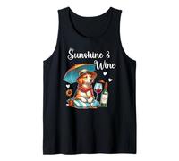 Dog Mom Wine Lover Sunshine Wine Drinking Summer Vibes Beach Camiseta sin Mangas
