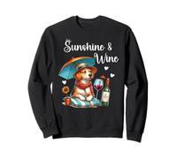 Dog Mom Wine Lover Sunshine Wine Drinking Summer Vibes Beach Sudadera