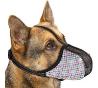 Dog Muzzle, ajustable transpirable, malla de aire, material de poliéster , Covered Mouth Guard, Prevents Biting and Scavenging, Puppy Training Muzzle for Travel and Training