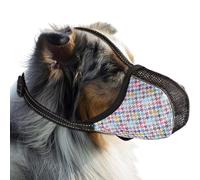 Dog Muzzle, ajustable transpirable, malla de aire, material de poliéster , Covered Mouth Guard, Prevents Biting and Scavenging, Puppy Training Muzzle for Travel and Training