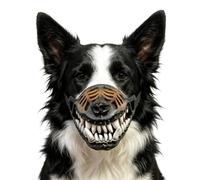 Dog Muzzle for Biting Breathable Flexible Halloween Guard Costume with