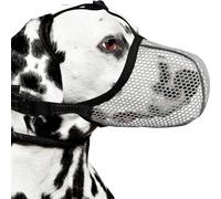Dog Muzzle, transpirable y suave, antibarro, malla para evitar biting, para perros pequeños, medianos y grandes, parada de cachorro, aseo, barking y visita