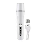 Dog Nail Grinder, 14.8x2.8x2.8cm ABS LED Lighted Electric USB Rechargeable Pet Nail Trimmer with White Jade Steel Head for Home, Bathroom, Shelter