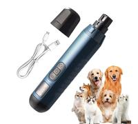 Dog Nail Grinder, Electric Pet Nail Trimmer, 5-Speed Rechargeable Grooming Tool, Low-Noise Paws Care for Small Medium Large Pets,18x3.5x3cm 1200mah White Orange Blue Dark Gray