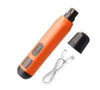 Dog Nail Grinder, Electric Pet Nail Trimmer, 5-Speed Rechargeable Grooming Tool, Low-Noise Paws Care for Small Medium Large Pets,18x3.5x3cm 1200mah White Orange Blue Dark Gray