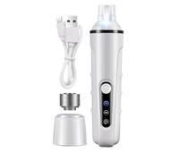Dog Nail Grinder - LED Lighted Electric USB Rechargeable Pet Grooming Tool for Safe Trimming, Gentle Grinding with Replacement Head, Nails Care for Home Bathroom Shelter Camping, White, Portable Kit