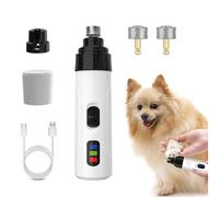 Dog Nail Grinder, Pet Nail Grinder for Dogs, Rechargeable USB Charging Pet Nail Grinder, Electric Dog Nail Clippers Pet Paws Grooming Smoothing Tool, Silent Groom Pro (Standard +2 grinding heads)