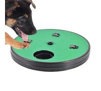 Dog Nail Scratch Board, Rotatable Scratch Mat for Dogs, Round Slow Feeding Toy, Interactive Pet Food Puzzle, Designed with a Sturdy Base for Indoor Dogs, 12.99x12.99 Inches