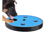 Dog Nail Scratch Board, Rotating Pets Mat, Interactive Feeding Puzzle Toy with Textured Exterior for Grinding Claws, Indoor Training, Mental Stimulation, Play, 12.99x12.99x1.57 Inches