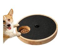 Dog Nail Scratch Pad - Wood 29,5 x 29,5 x 3,5 cm | Furniture Protecting Enrichment Scratch Board | Pet Nail File Pad For Puppy, Small, Medium And Large Dogs For Living Room, Balcony and Interior Use
