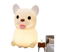 Dog Night Light, Touch Sensor Puppy Lamp, 3.35x3.43x5.08 Inches Soft Nursery Bedside Light with Rechargeable Battery, Dormitory Lights for Kids Room, Nightstand, Dorm and Sleeping Area Use