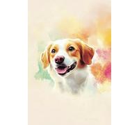 Dog Notebook: College Ruled Notebook with Adorable Dog Watercolor Illustration 6" x 9", 80 Pages, Cute Dog Lover Gift for School, Office, or Journaling