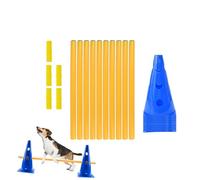 Dog Obstacle Course - Agility Training Jump Set, Dog Obstacle Course with Hurdle Cones and Poles, Agility Training Jump Set for Backyard Practice, Pet Exercise Equipment for Indoor Outdoor Park,