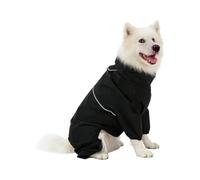 Dog Overalls - 20x20cm Waterproof Jumpsuit, Non Slip Boots | Adjustable Straps Thickened Pet Snowsuit 190g, Fullbody Stain Resistant Winter Coat Protects Puppy Legs During Rainy Day Walk
