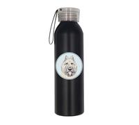Dog Owner Bouvier des Flandres - Botella de agua aislada, botella de agua de acero inoxidable