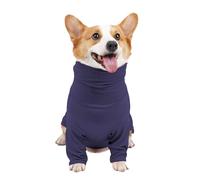 Dog Pajamas with Legs | Camisa elástica suave y respirable para el alivio de la ansiedad | Ropa de verano para mascotas de interior/exterior | Tejido de poliéster, 5 tamaños (XXS)