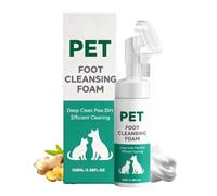 Dog Paw Cleaner - 100ml Foam Paw Wash with Silicone Brush, Portable s Cleaning Tool, Easy Grooming for Dogs | Effective Paws Cleaner for puppy kitten small medium large outdoor indoor home trav