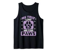 Dog Paw «Mi Verdadero Amor Tiene Cuatro Patas» Camiseta sin Mangas