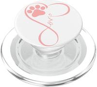 Dog Paw Pink Heartbeat Love Dogs for Pet Dog Mom Girls Women PopSockets PopGrip para MagSafe