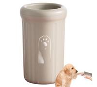 Dog Paw Washer, Pet Muddy Foot Cleaning Cup, Portable Soft Bristle and Detachable Paws Washer for Daily Grooming, Post-Walk Cleaning, Khaki White, Beige, Green, Blue