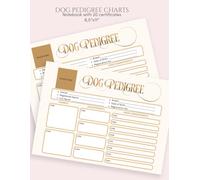 Dog Pedigree Certificate: Notebbok with 20 Color Dog Pedigree Charts for Four Generations | Blank Dog Genealogy Diagrams To Fill In