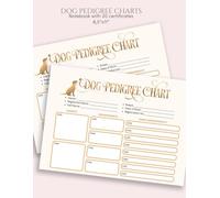 Dog Pedigree Chart: Notebbok with 20 Color Dog Pedigree Charts for Four Generations | Blank Dog Genealogy Diagrams To Fill In