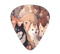 Dog Pictures - Púas de guitarra en tamaños finos, medianos y gruesos, juego de 12 piezas, adecuadas para guitarra eléctrica y varios instrumentos