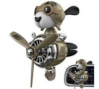 Dog Pilot Car Air Ambreskers - Diabrido De Dibujos Pilotos Para Perros Ventilación Del Automóvil, Difusor De La Hélice Giratoria | Decoración Interior Interior Del Cochero Para Perros Del Perro, Clip
